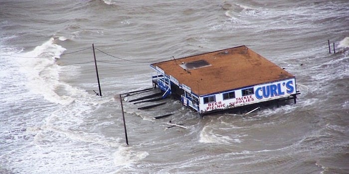 rising sea levels causing flooding & property damage