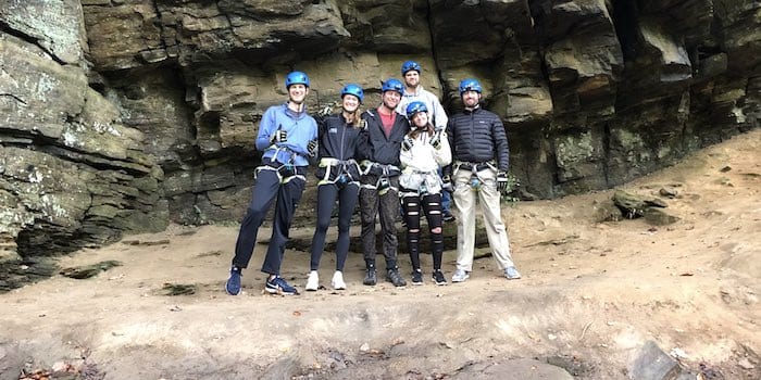 team LoadUp goes rappelling