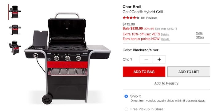 veterans day sale grill