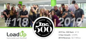 LoadUp celebrates making the Inc. 500 Fastest Growing Companies of 2019