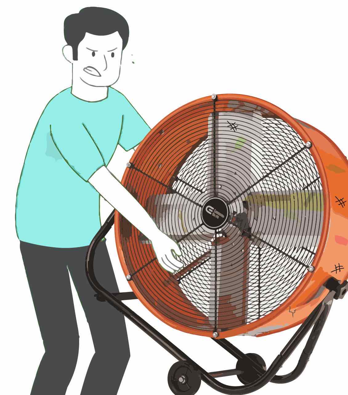 Large fan removal and disposal services