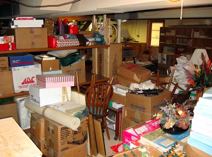 how to declutter your basement