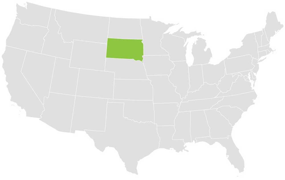 South Dakota Loader Territory Map