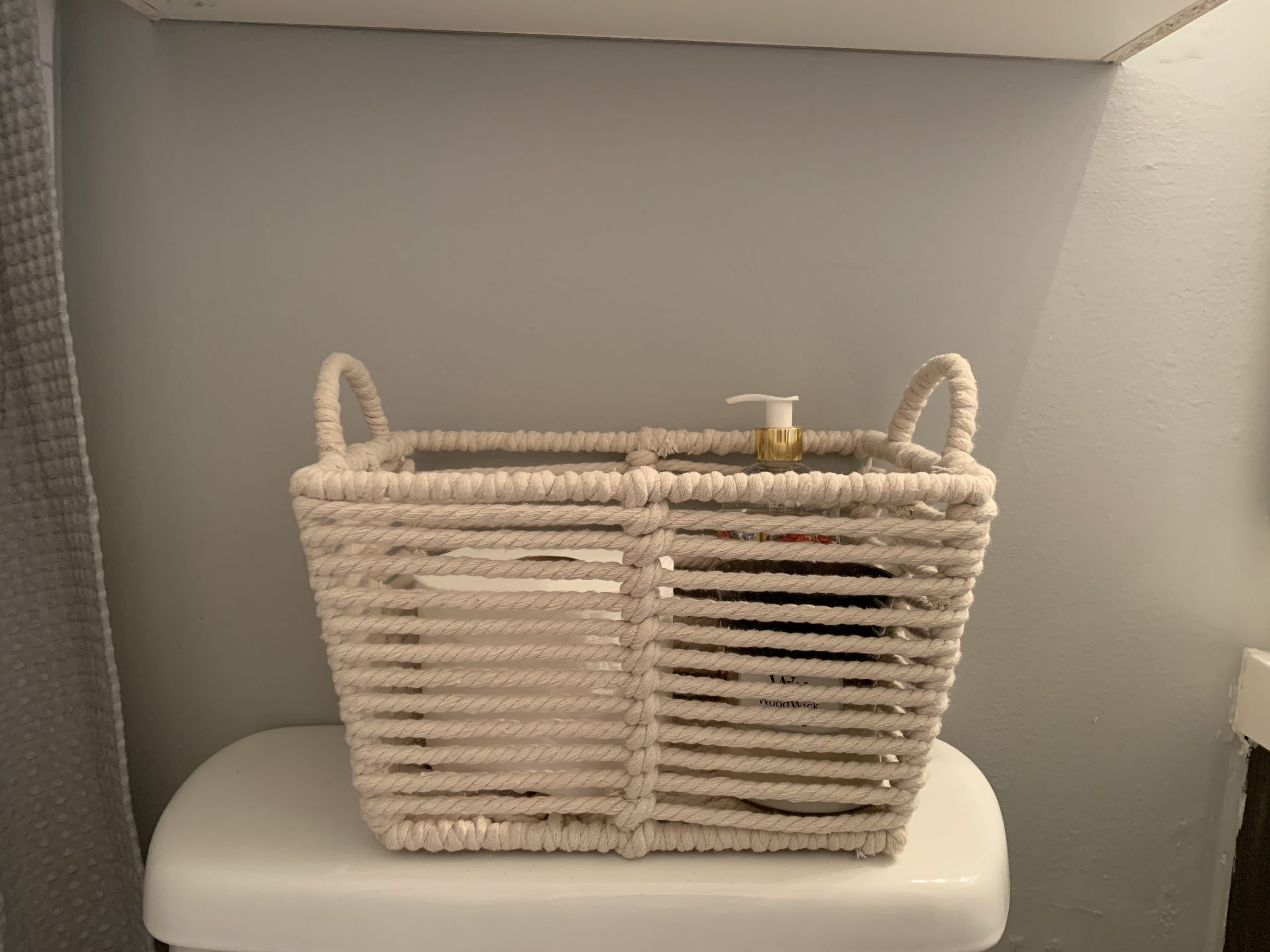 Bathroom storage baskets