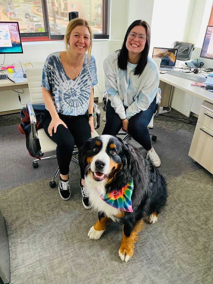 Employees in Utah celebrate tie dye themed day