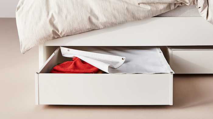 under the bed drawers used for clothing storage for small bedrooms and closets