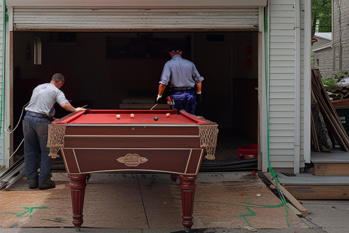 Our team can easily remove your pool table for disposal.
