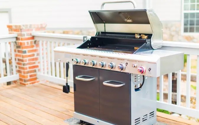 Newly assembled gas grill