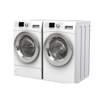 White washer and dryer combo set up