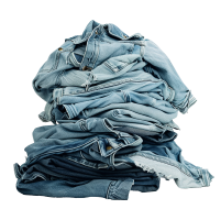 pile of old jeans to be professional removed by pros