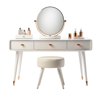 white makeup vanity and vanity chair ready for professional pick-up