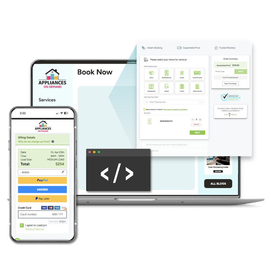 Easily embed our booking platform on your website.