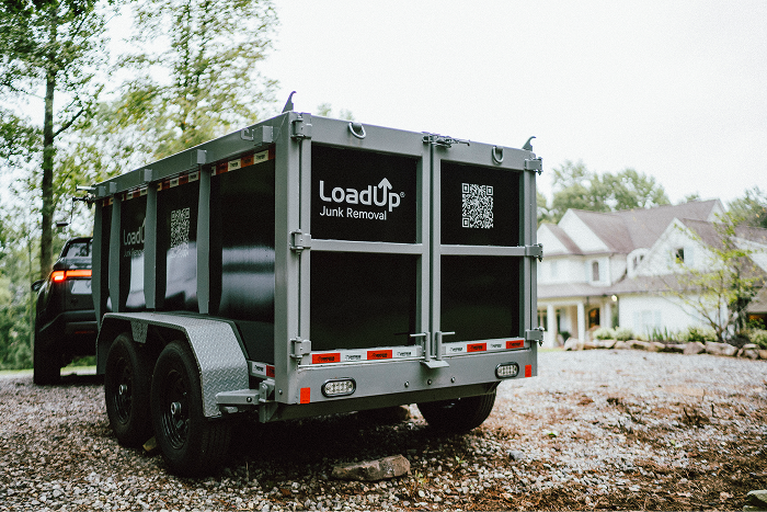 LoadUp branded junk removal trailer